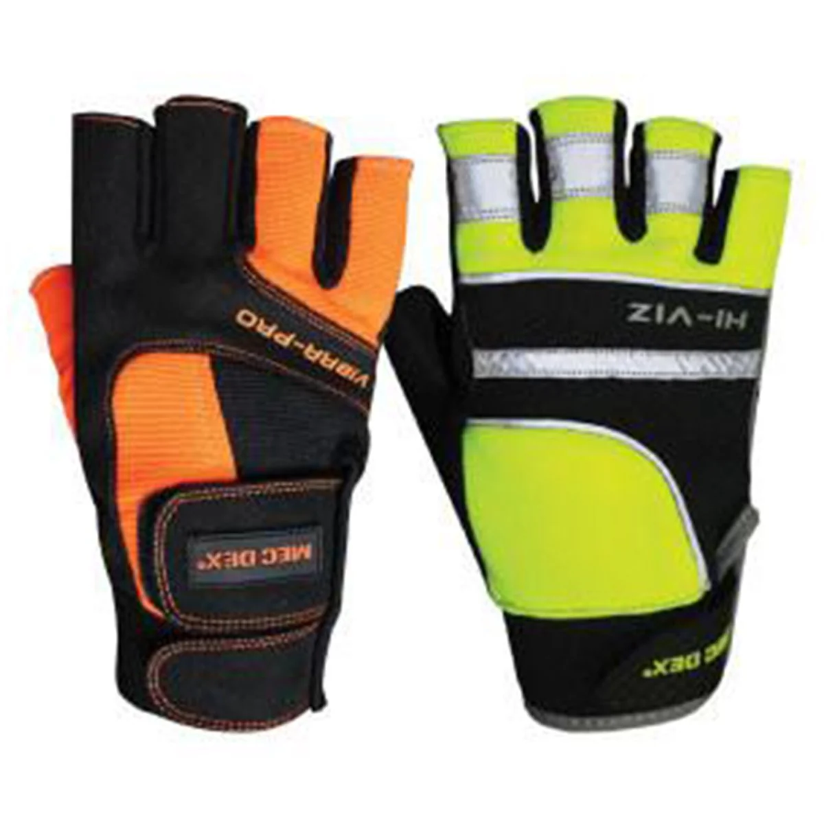 HI-VIS FINGERLESS WORK GLOVES